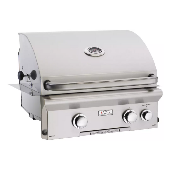 American Outdoor Grill (AOG) L Series 24" Built-In 2 Burner Grill with Lights, Natural Gas 24NBL