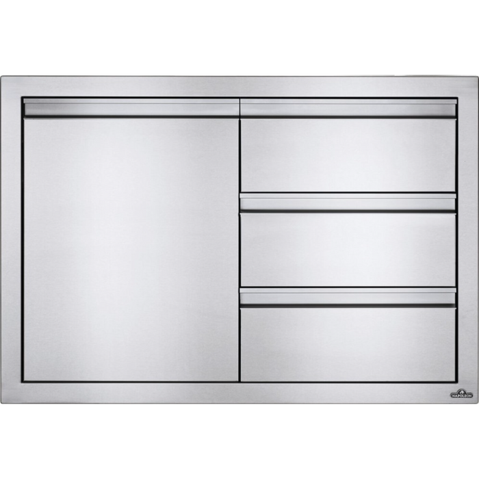 Napoleon BBQ 36” X 24” Door & Triple Drawer Combo BI-3624-1D3DR