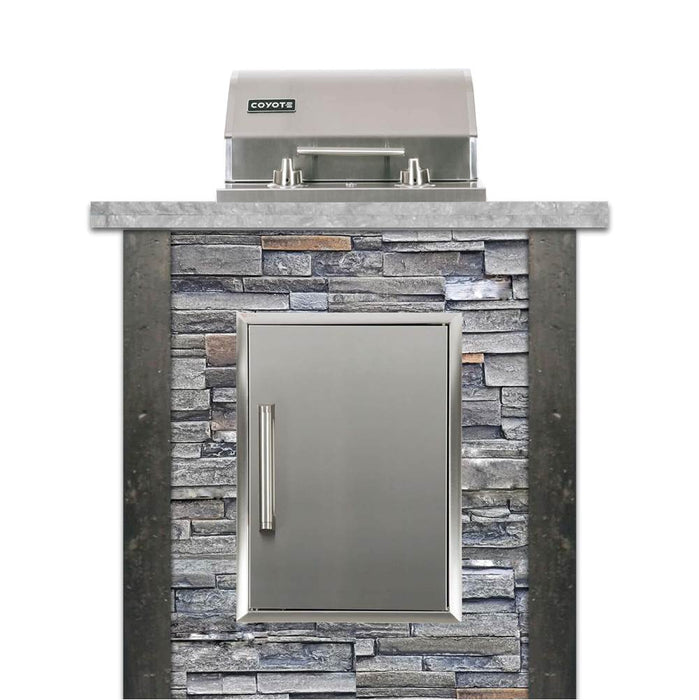 Coyote Outdoor Living 3 Ft. Island for Electric Grill and 24" W. Access Door RTAC-E3S-SB