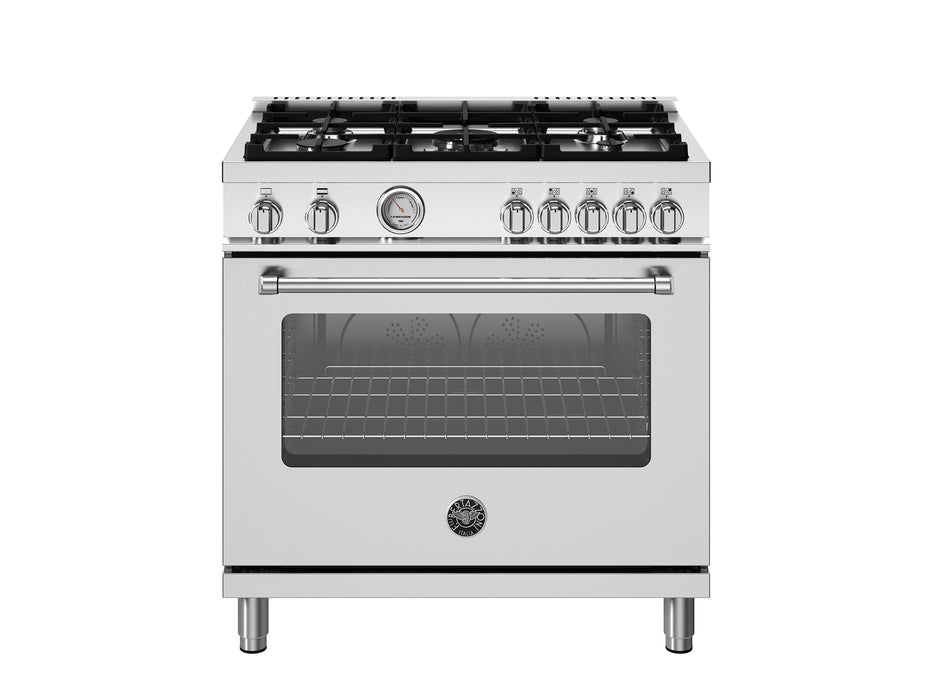 Bertazzoni 36" Master Series range - Gas oven - 5 aluminum burners