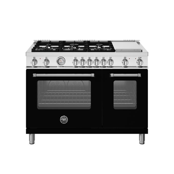 Bertazzoni 48" Master Series range - Electric oven - 6 aluminum burners MAS486GDFMXV