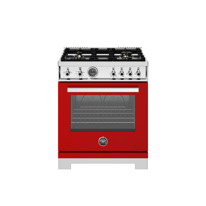 Bertazzoni 30" Professional Series range - Gas oven - 4 brass burners PRO304BFGMXT