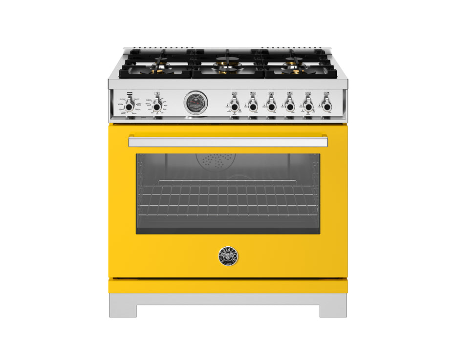 Bertazzoni 36" Professional Series range - Electric self clean oven PRO366BCFEPXT