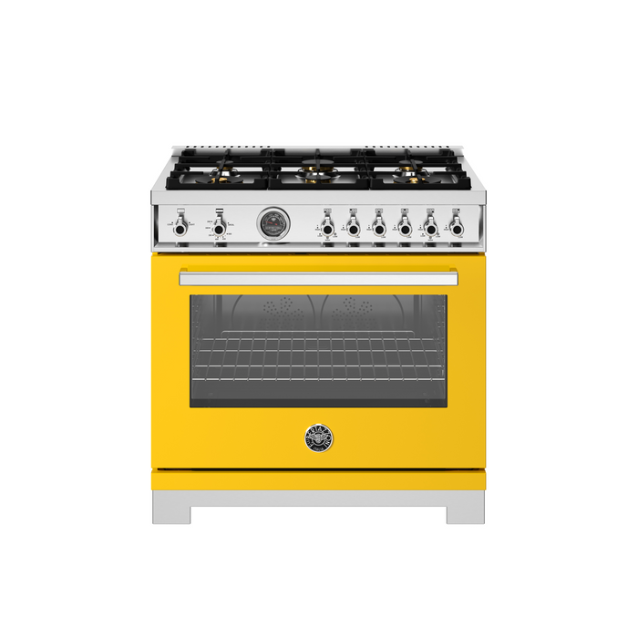 Bertazzoni 36" Professional Series range - Gas oven - 6 brass burners PRO366BCFGMXT