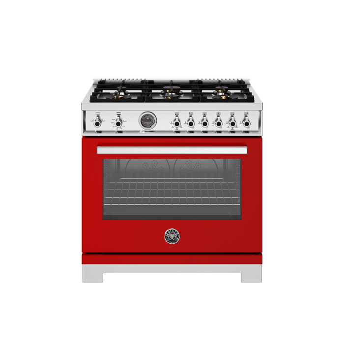 Bertazzoni 36" Professional Series range - Gas oven - 6 brass burners PRO366BCFGMXT