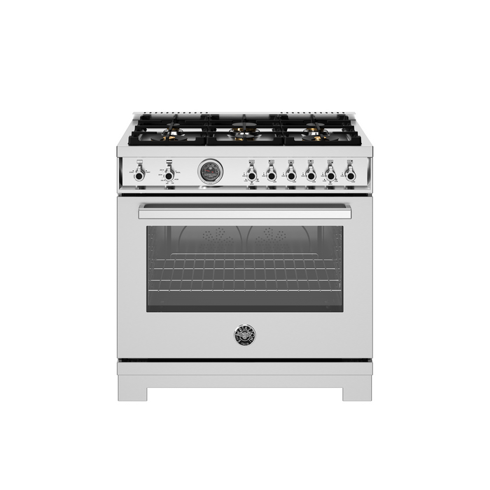 Bertazzoni 36" Professional Series range - Gas oven - 6 brass burners PRO366BCFGMXT