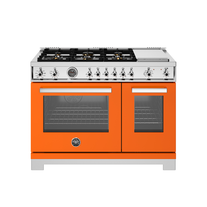 Bertazzoni 48" Professional Series range - Electric self clean oven PRO486BTFEPXT