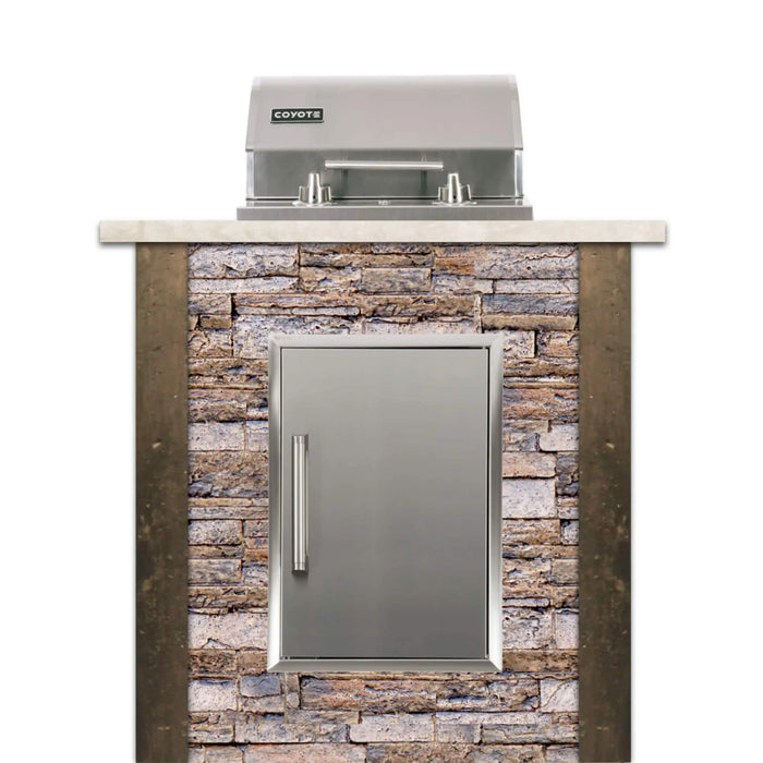 Coyote Outdoor Living 3 Ft. Island for Electric Grill and 24" W. Access Door RTAC-E3S-SB