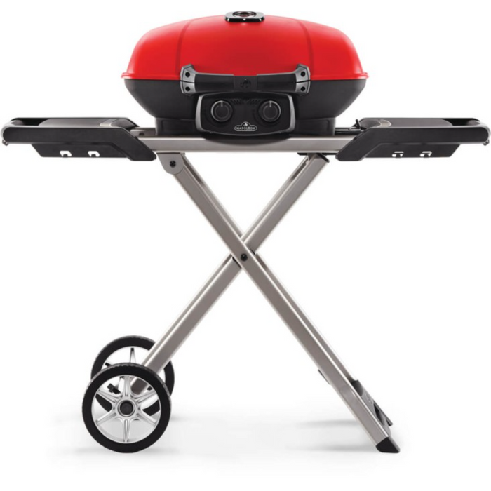 Napoleon BBQ TravelQ™ 285X Portable Propane Gas Grill and Scissor Cart with Griddle, Red TQ285X-RD-1-A