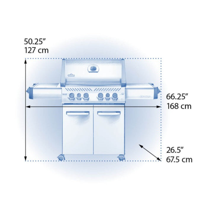 Napoleon BBQ Prestige™ 500 Stainless Steel 4 Burner Grill (P) P500RSIBPSS-3