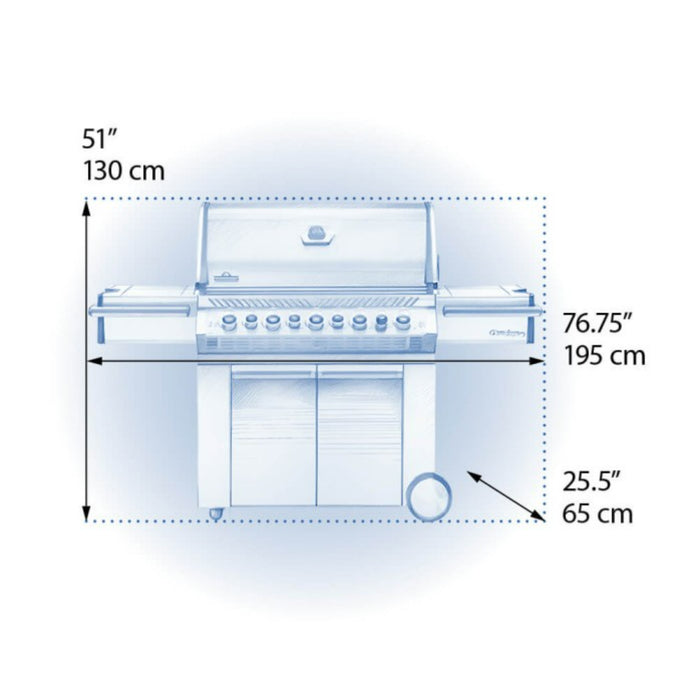 Napoleon BBQ Prestige Pro™ 665 Stainless Steel 5 Burner Grill (NG) PRO665RSIBNSS-3