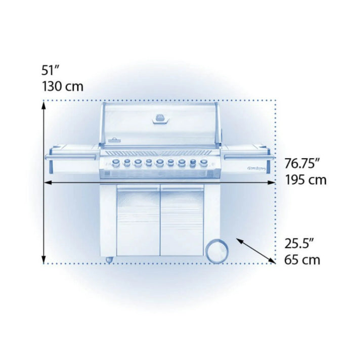 Napoleon BBQ Prestige Pro™ 825 Stainless Steel 6 Burner Grill (P) PRO825RSBIPSS-3