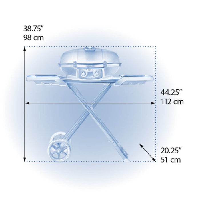 Napoleon Bbq Scissor Cart - high Lid - Blue TQ285X-BL-1