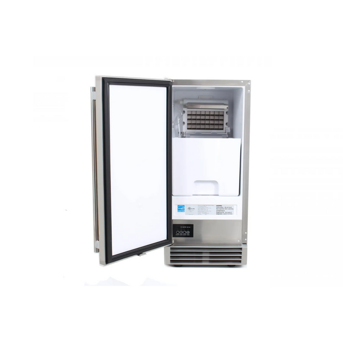 Blaze 50 Lb. 15-Inch Outdoor Ice Maker with Gravity Drain BLZ-ICEMKR-50GR